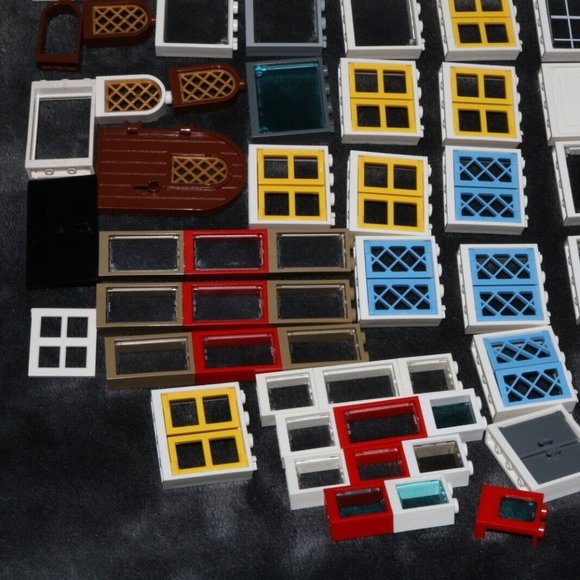 Lego friends doors windows white frames 28327 lot castle door, panes - Picture 8 of 16